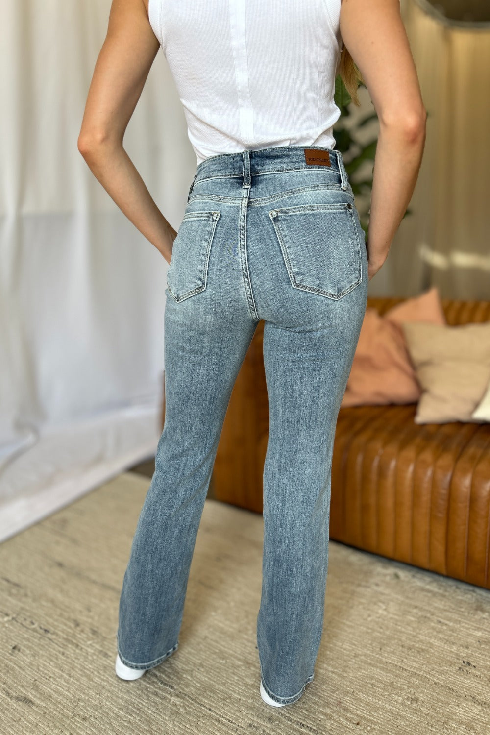 Full Size Medium Rise Bootcut Jeans