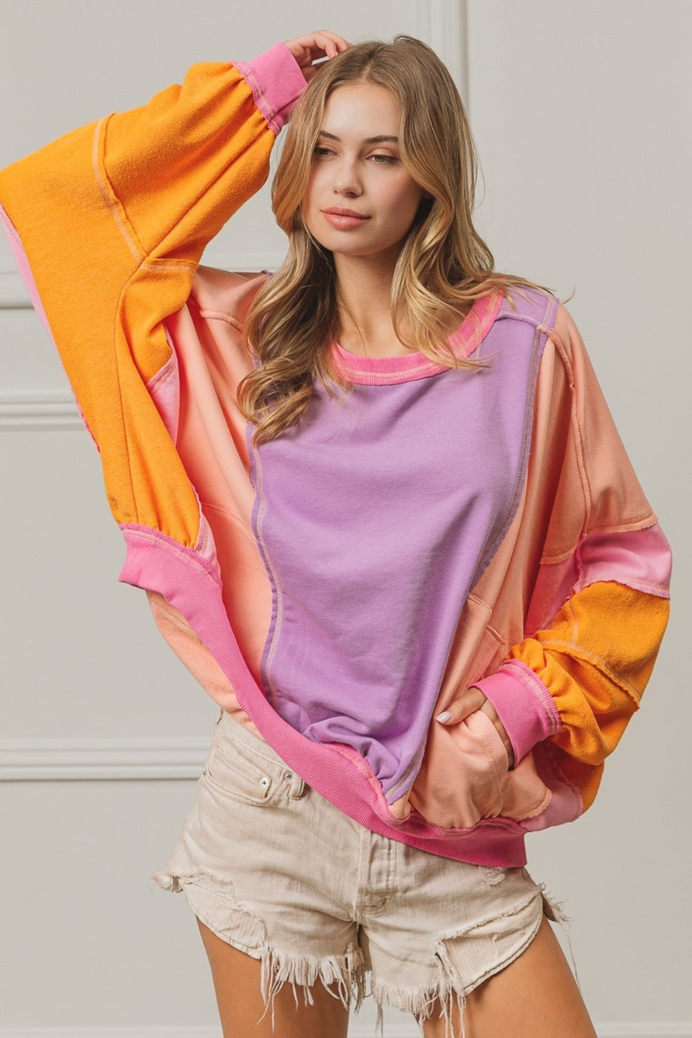 Seam Sweatshirt with Pockets