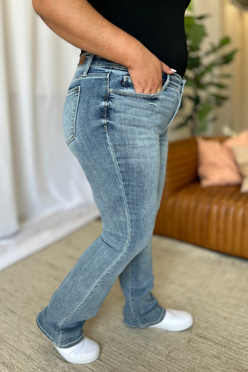 Full Size Medium Rise Bootcut Jeans