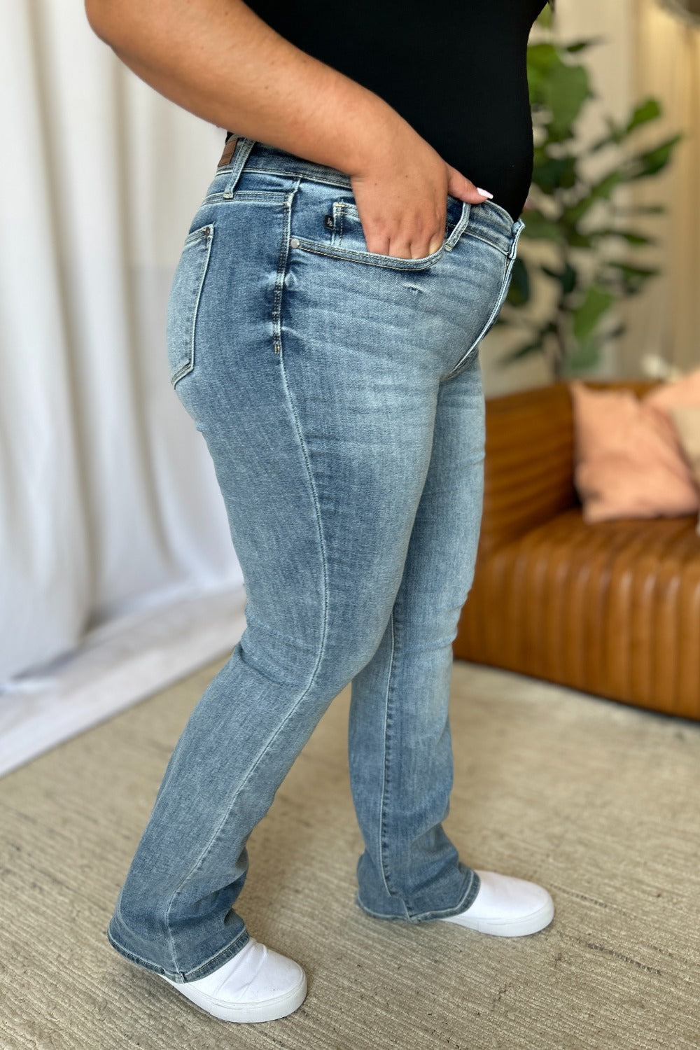 Full Size Medium Rise Bootcut Jeans