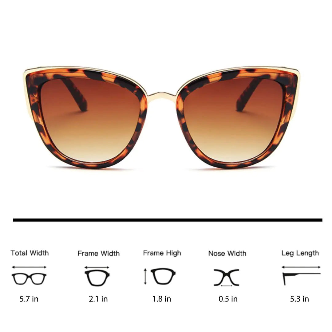 Retro cat eye sunglasses with a LOT of personality.
