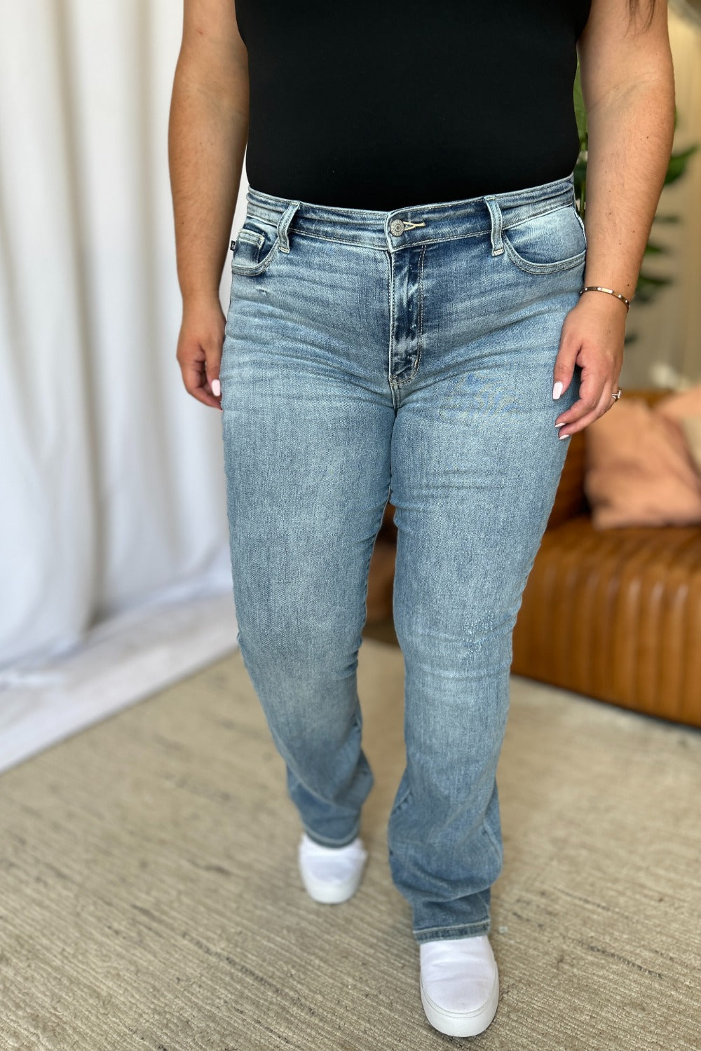 Full Size Medium Rise Bootcut Jeans