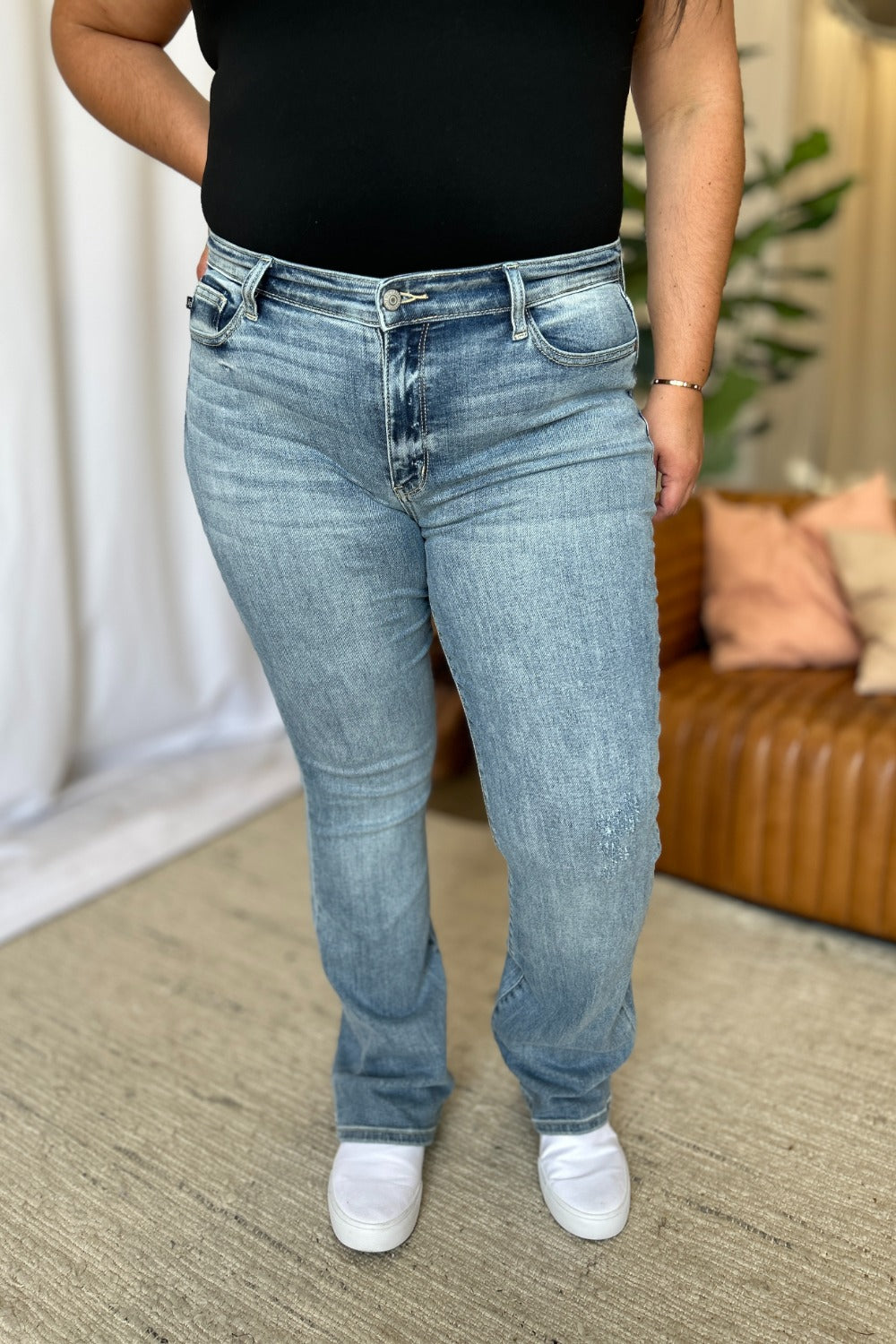 Full Size Medium Rise Bootcut Jeans